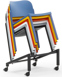 Staq Trolley AC750 - Trolley voor 4-poot stapelstoel Staq, geschikt voor max. 10 kunststof stoelen