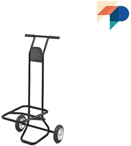 Universele Trolley, in hoogte verstelbaar, harde wielen, zwart