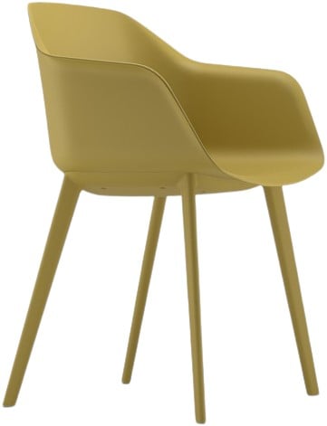Vento arms - stoel met ruime kunststof kuip met armleggers en kunststof 4-poot frame