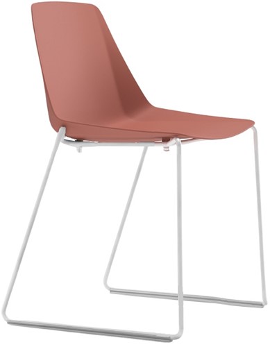 Vento SL - stoel met ruime kunststof kuip en metalen slede frame