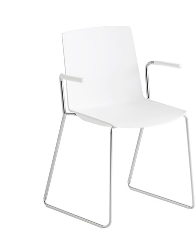 Vertica/Jubel SL Arms - kunststof stoel met sledeframe en armleggers