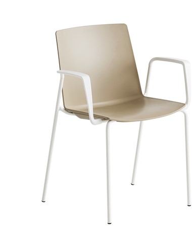 Vertica/Jubel TB - kunststof stoel op vierpoot frame met armleggers
