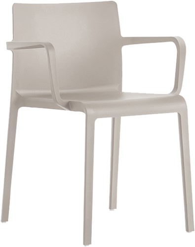 Volt 675 - geheel kunststof kantine / outdoor stoel met doorlopende armleggers