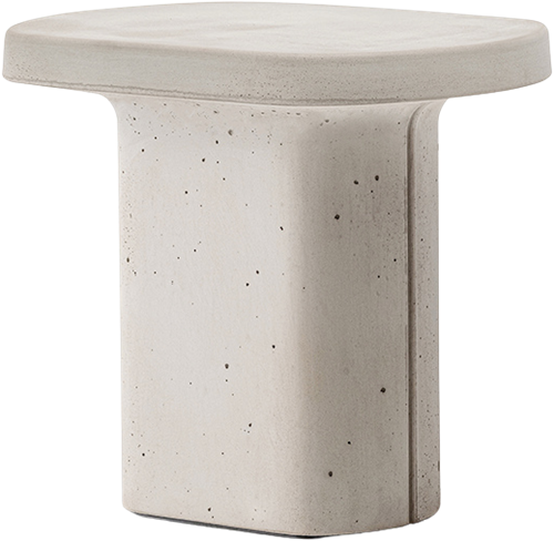 Caementum - Bijzettafel van beton met centraal onderstel
