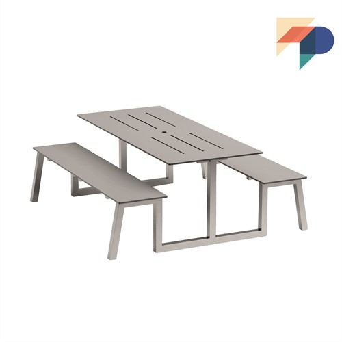 Ydra - Picknick tafel met vaste banken