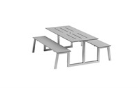 Ydra OUTDOOR- Picknick tafel met vaste banken-2
