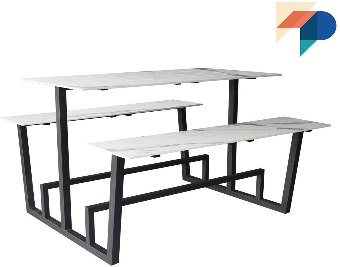 Infecteren span beschaving Yuke High Outdoor - Hoge tafel voor gebruik buiten met vaste banken bij FP  Collection