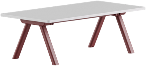 Zanetti/Surfy Bijzettafel - Bijzettafel met 25 mm HPL blad en gepoedercoate poten