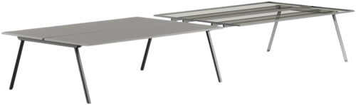Zanetti/Surfy Bridge - Tafel met 25 mm HPL blad en gepoedercoate poten